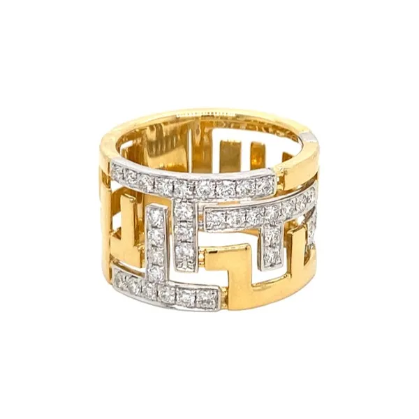 18K Two-Tone Gold Diamond Band