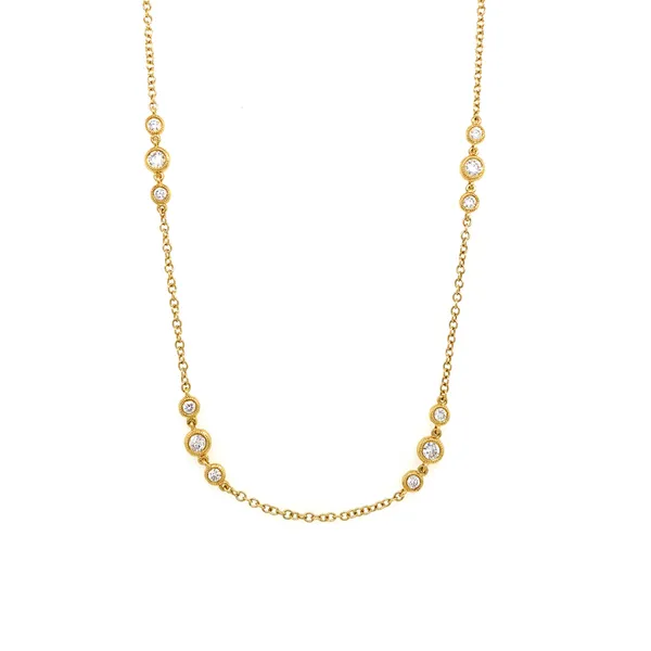 18K Yellow Gold Diamond Necklace