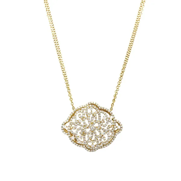 18K Yellow Gold Diamond Necklace