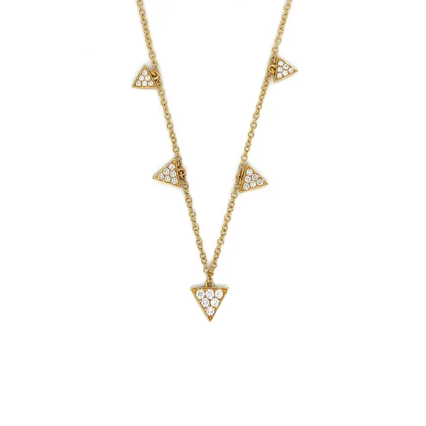 18K Yellow Gold Diamond Necklace