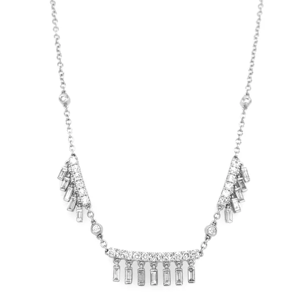 18K White Gold Diamond Necklace