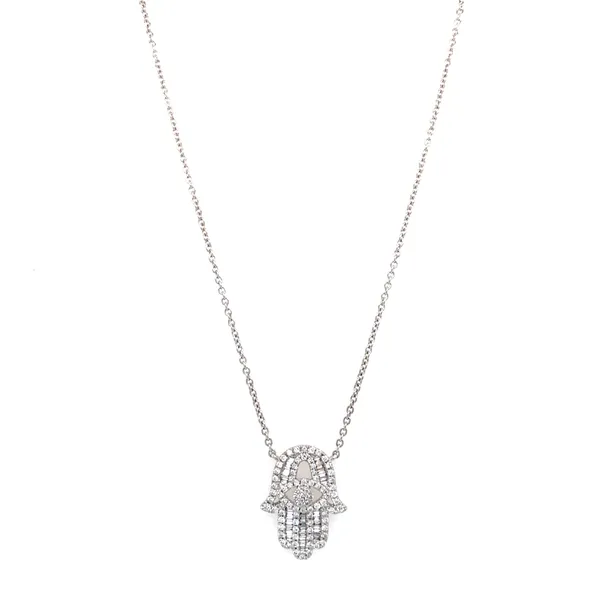18K White Gold Diamond Necklace