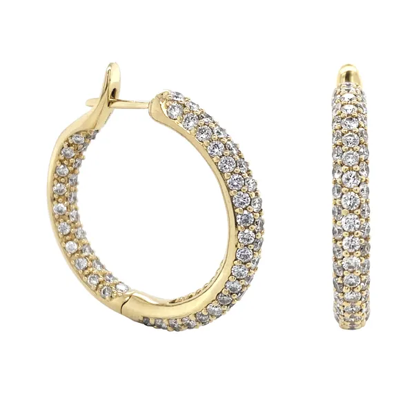 18K Yellow Gold Hoop Earrings