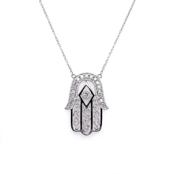 18K White Gold Diamond Necklace