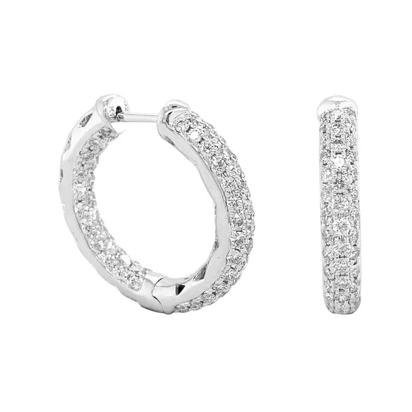 18K White Gold Diamond Earrings