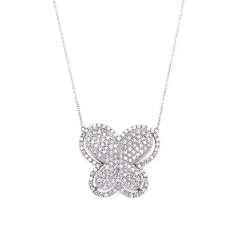 18K White Gold Diamond Necklace