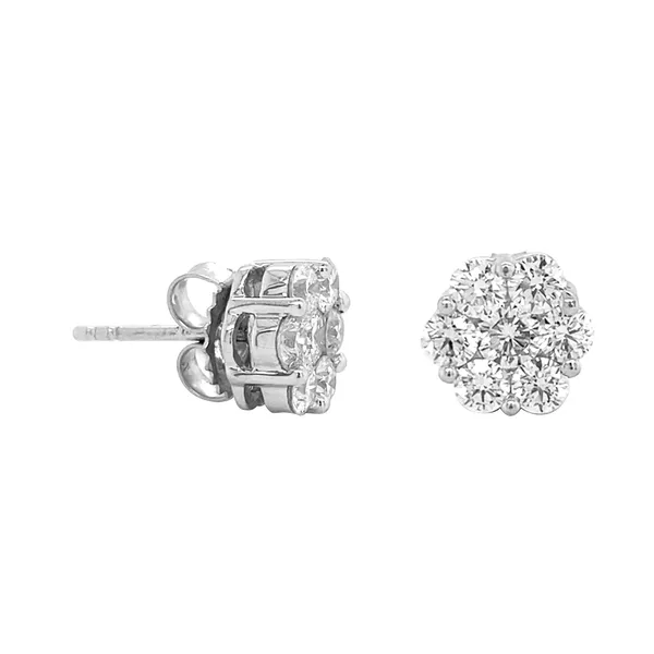 18K White Gold Diamond Earrings