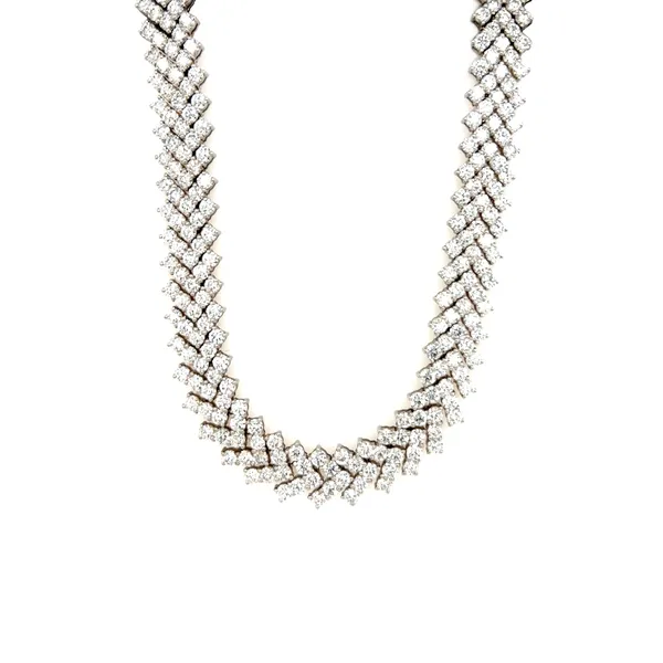 18K White Gold Diamond Necklace
