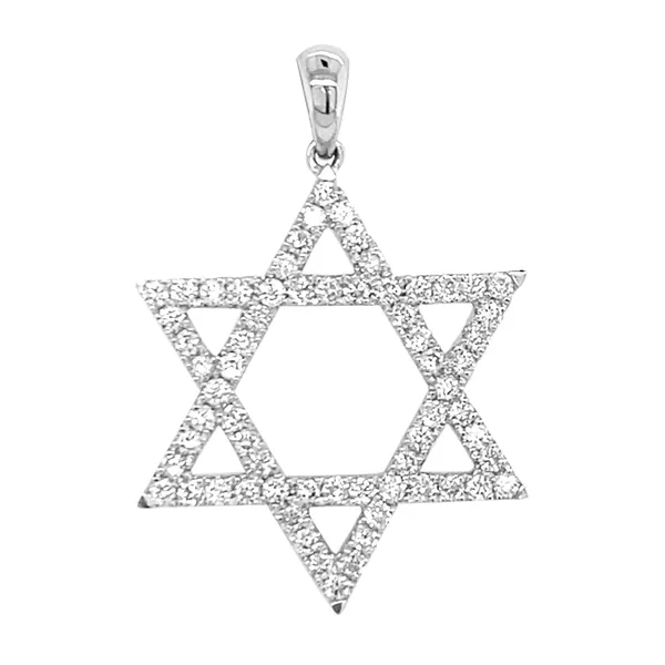 18K White Gold Diamond Pendant