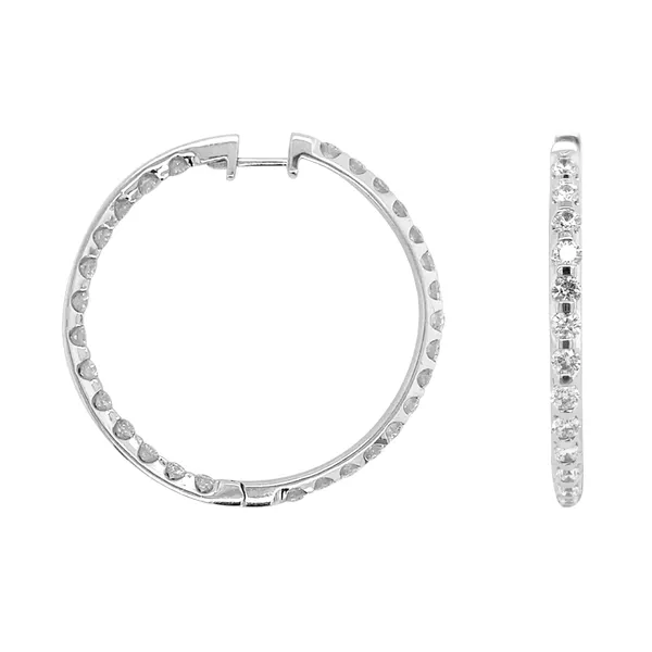 18K White Gold Diamond Earrings