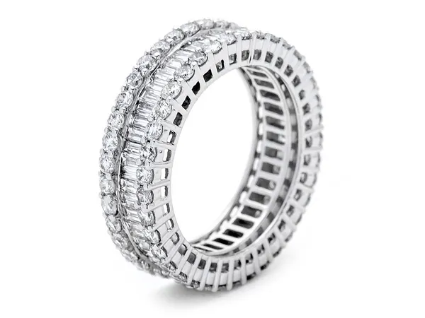 18K White Gold Diamond Eternity Band