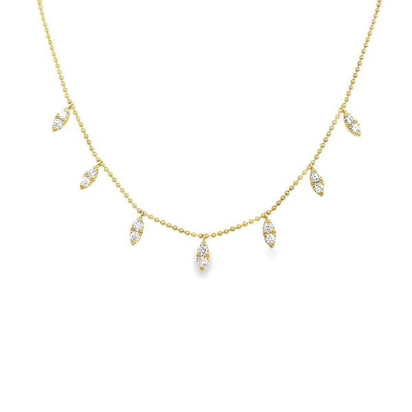 14K Yellow Gold Diamond Necklace