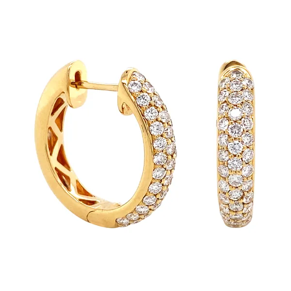 18K Yellow Gold Huggie Earrings