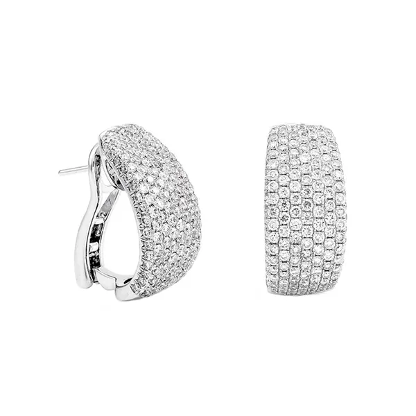 18K White Gold Diamond Earrings
