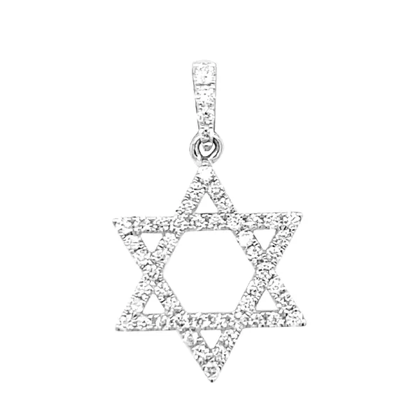 18K White Gold Diamond Pendant