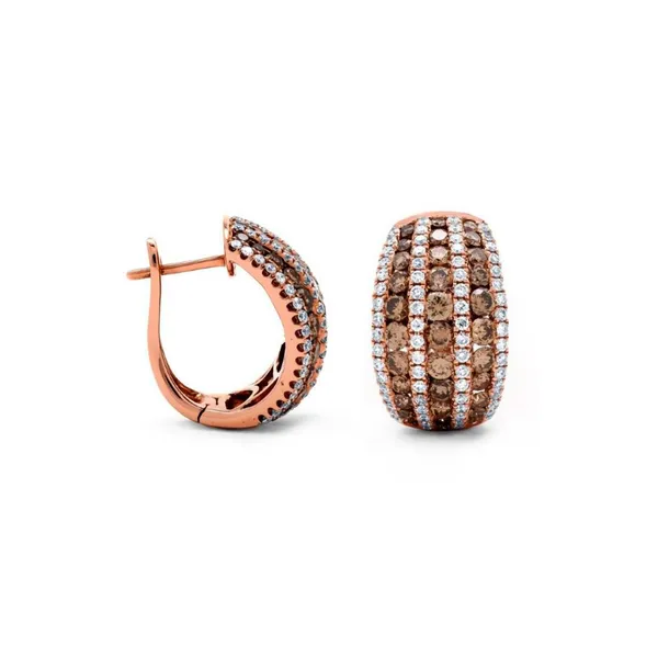 18K Rose Gold Huggie Earrings