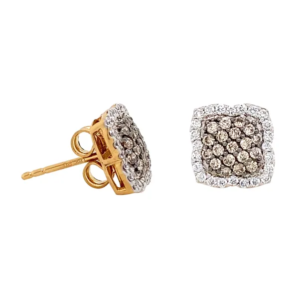 18K Rose Gold Black Rhodium Diamond Earrings