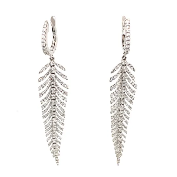 18K White Gold Diamonds Earrings