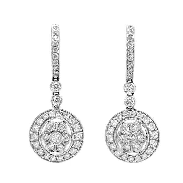 18K White Gold Diamond Earrings