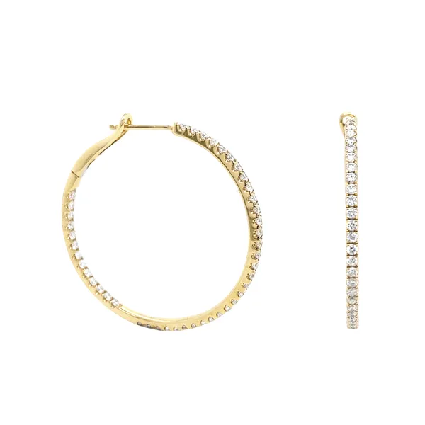 18K Yellow Gold Diamond Earrings
