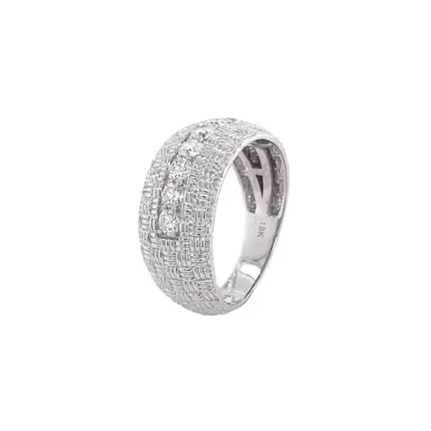 18K White Gold Diamond Men’s Ring