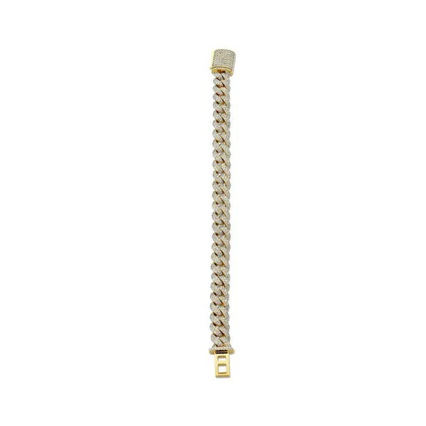 14K Yellow Gold Men’s Diamond Bracelet