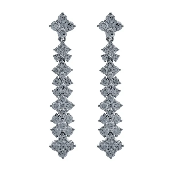 18K White Gold Diamond Earrings