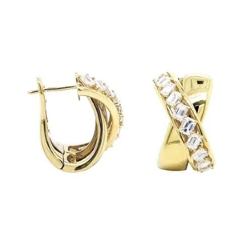 18K Yellow Gold Huggie Earrings