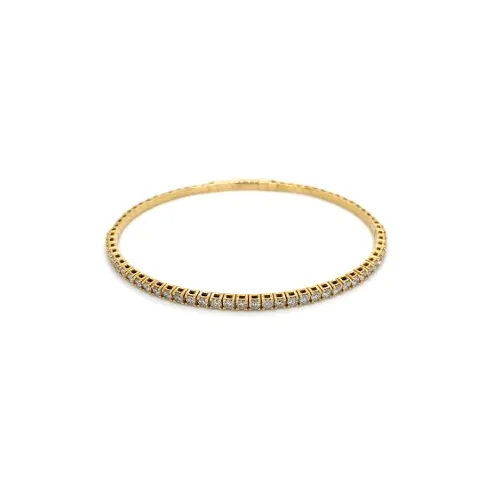 18K Yellow Gold Diamond Bangle