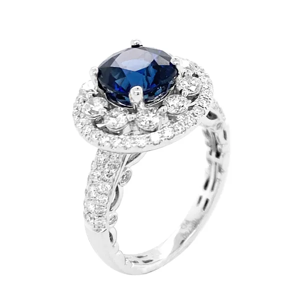 18K White Gold Sapphire Ring