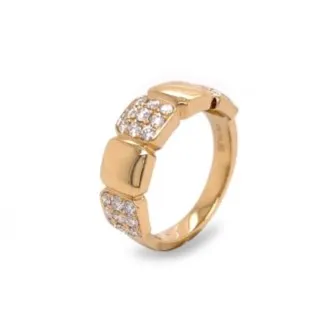 18K Yellow Gold Diamond Band