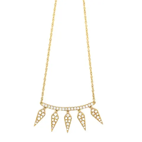 18K Yellow Gold Diamond Necklace