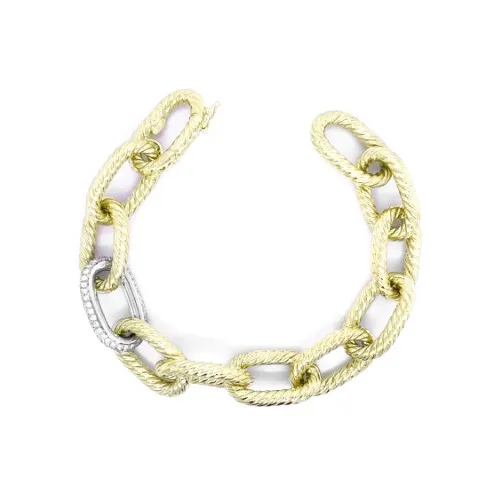 18K Two-Tone Diamond Bracelet