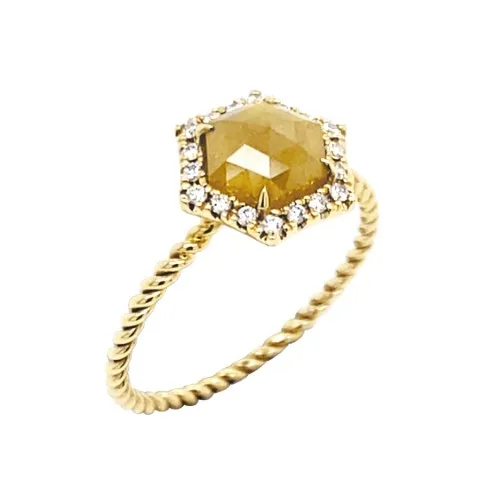 18K Yellow Gold Diamond Ring
