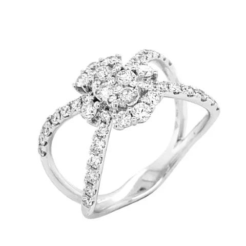 18K White Gold Diamond Ring