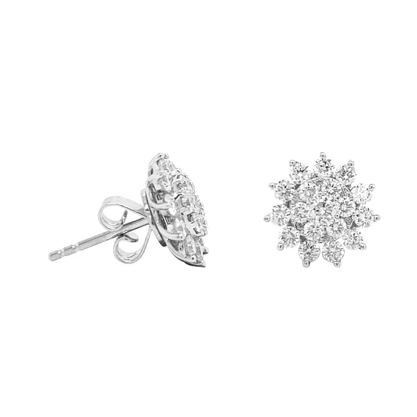 18K White Gold Diamond Earrings