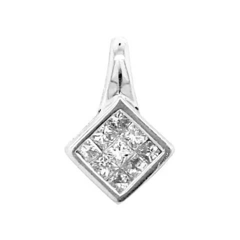18K White Gold Diamond Pendant