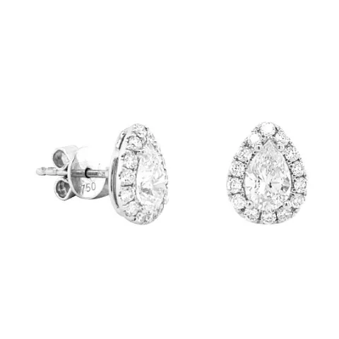 18K White Gold Diamond Earrings