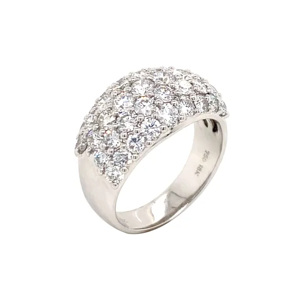 18K White Gold Diamond Band