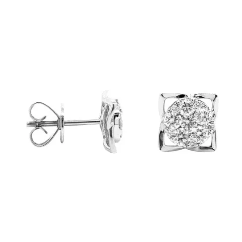 18K White Gold Diamond Earrings