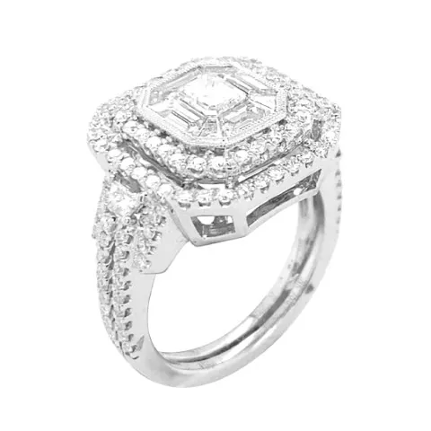 18K White Gold Diamond Ring