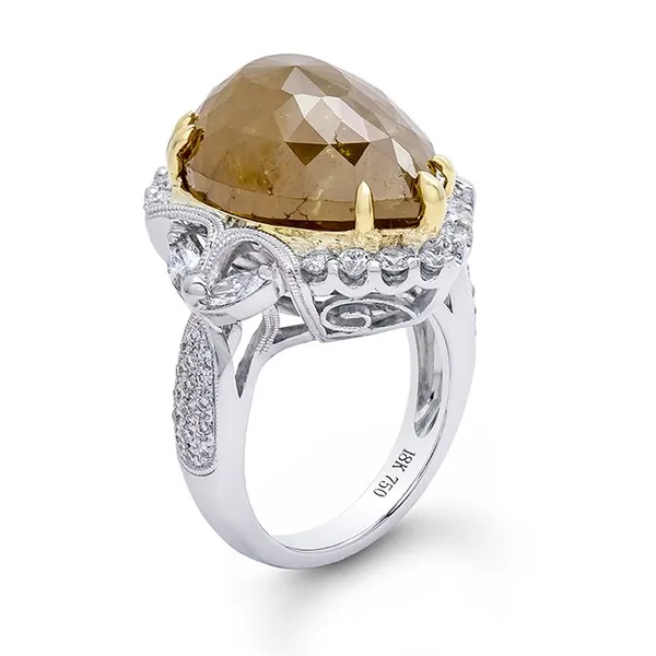 18K Two-Tone Gold Rustic Fancy Diamond Ring