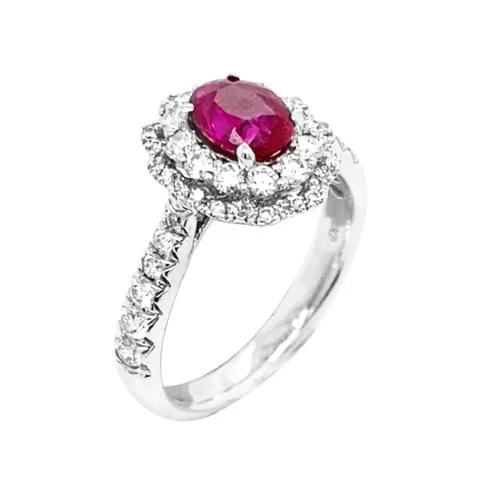 18K White Gold Ruby Ring
