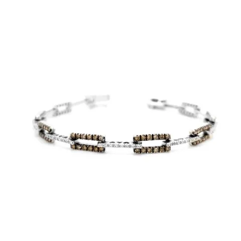 18K White Gold Brown Diamond Bracelet