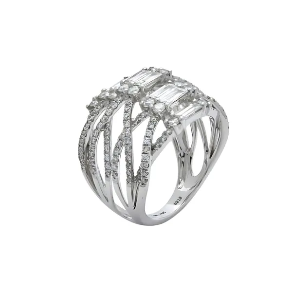 18K White Gold Diamond Band