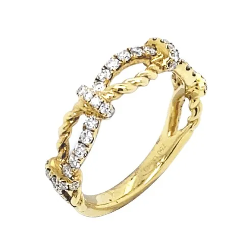 18K Yellow Gold Diamond Band