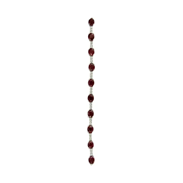 18K White Gold Ruby Bracelet