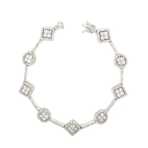 18K White Gold Diamond Bracelet