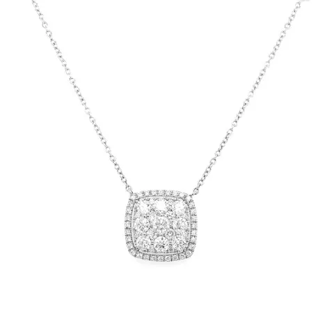 18K White Gold Diamond Necklace