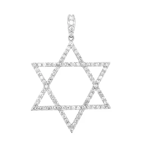 18K White Gold Diamond Pendant